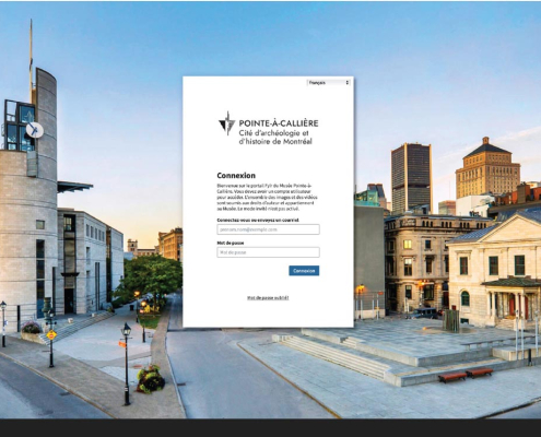 Vue du Musée Pointe-à-Callière, Cité d'archéologie et d'histoire de Montréal, partenaire utilisant le logiciel fylr pour la gestion des actifs numériques.